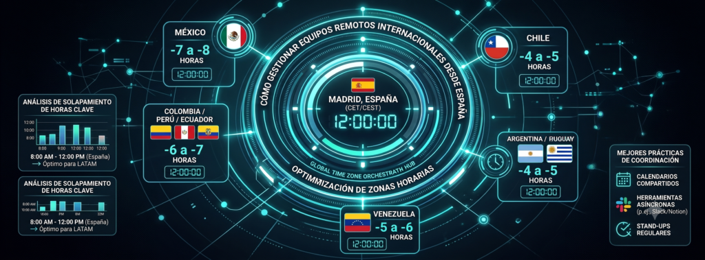 El mito del huso horario entre España y Latinoamérica